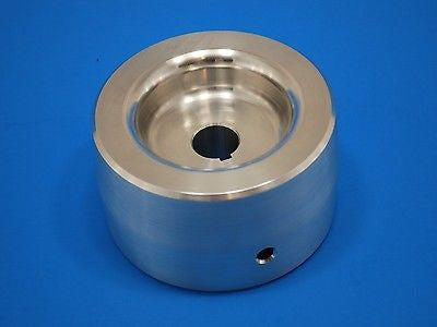Belt Grinder Knife Grinder 4" Drive Wheel Crowned 5/8" shaft 6061 Aluminum