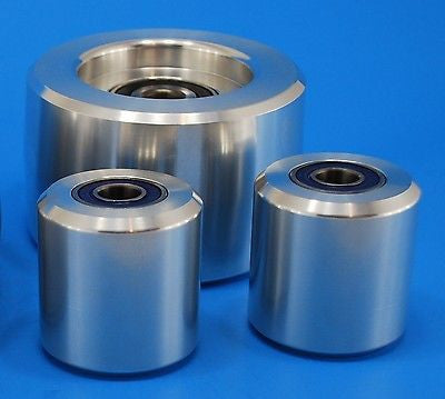 KNIFE MAKING: Belt Grinder Wheel Set,4" Drive 5/8", 4" Tracking, 2" Idler Wheels