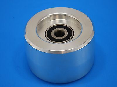 Complete Belt Knife Grinder Wheel Set 5" Drive 1-1/8" bore, 4" Tracking, pair of 2" Idler wheels