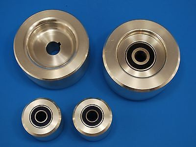 Complete Belt Knife Grinder Wheel Set,4" Drive 7/8, 4" Tracking, 2" Idler Wheels