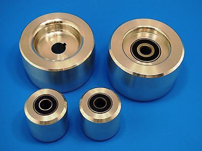 KNIFE MAKING: Belt Grinder Wheel Set,4" Drive 5/8", 4" Tracking, 2" Idler Wheels