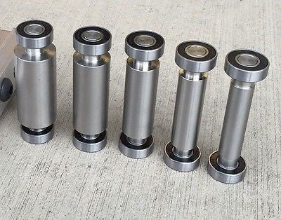 KNIFE MAKING SET: SMALL WHEEL HOLDER, 5 SMALL  WHEELS, 6061 ALUMINUM TOOL ARM
