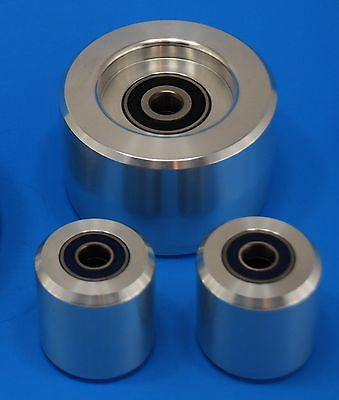 Belt Grinder Knife Grinder wheel set. 2 @ 2"x 2"  idler contact wheels , 4" tracking