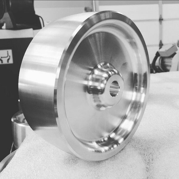 Complete Belt Knife Grinder Wheel Set, 6" Drive Wheel, 4" Tracking Wheel, pair of 2" Idler Wheels