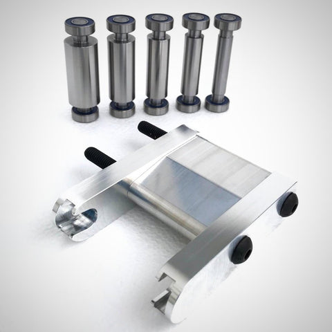 KNIFE MAKING SET: SMALL WHEEL HOLDER, 5 SMALL  WHEELS Fits 2" Belt