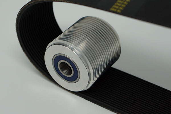 Grooved 2"x 2" Belt Grinder Wheel  For Rotary Platen and use with J Ribbed belt