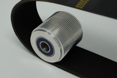 Grooved 2"x 2" Belt Grinder Wheel  For Rotary Platen and use with J Ribbed belt