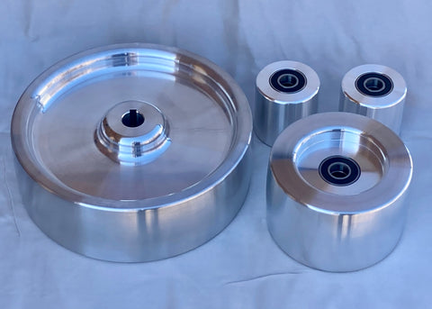7" Drive Wheel, 4" Tracking Wheel, pair of 2" Idler Wheels